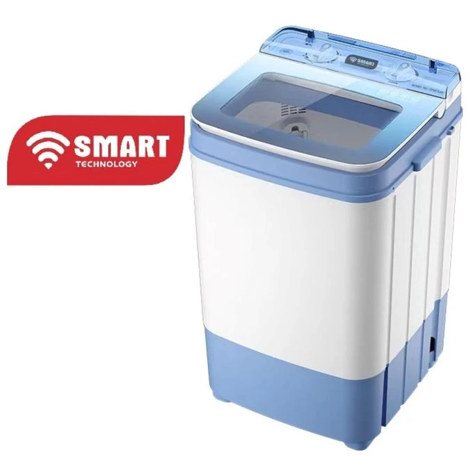 SMART TECHNOLOGY Mini Machine a laver STMLS-6K Semi-Automatique- 6Kg- Lavage et Essorage
